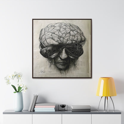 Brain 44, Valentinii, Gallery Canvas Wraps, Square Frame