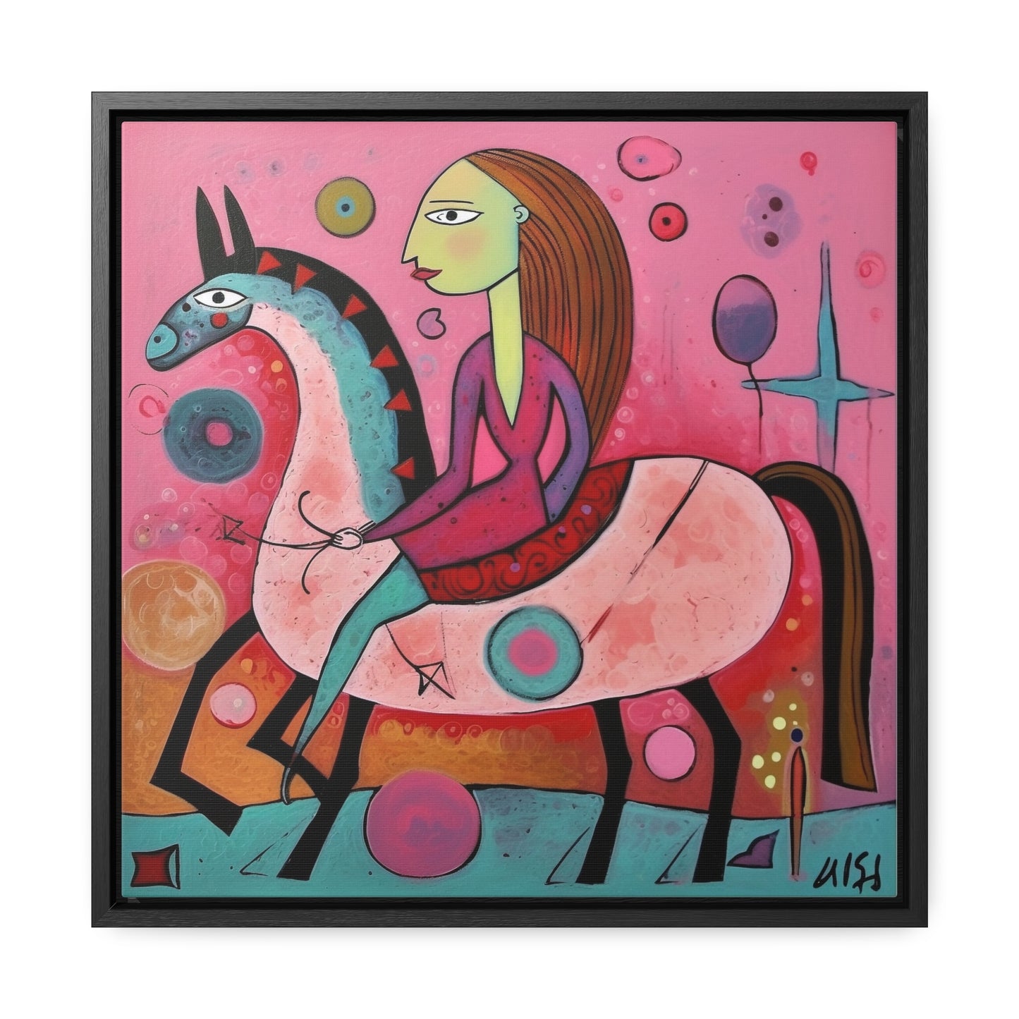The Dreams of the Child 59, Gallery Canvas Wraps, Square Frame