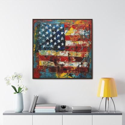 USA 14, Gallery Canvas Wraps, Square Frame