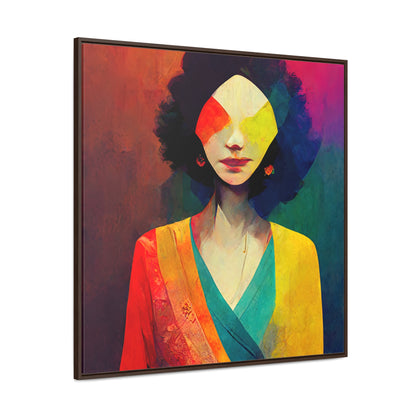 Lady's faces 4, Valentinii, Gallery Canvas Wraps, Square Frame