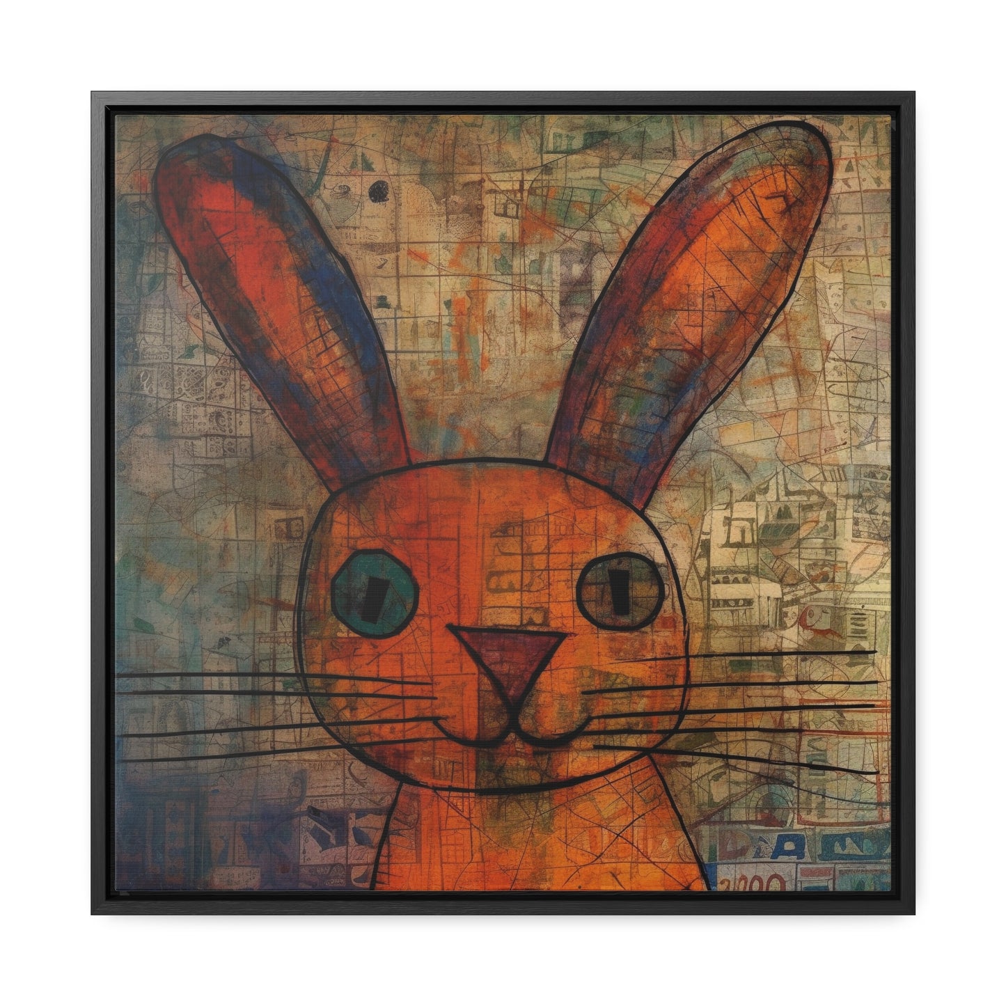 Rabbit 10, Gallery Canvas Wraps, Square Frame