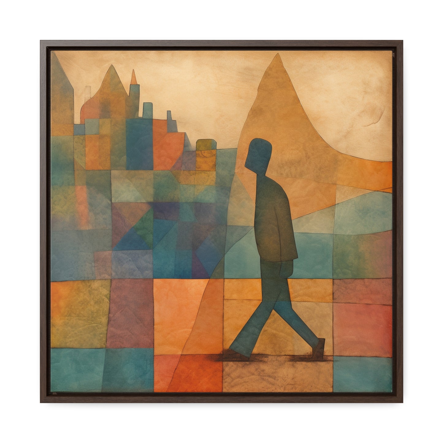 Sad Man 18, Gallery Canvas Wraps, Square Frame