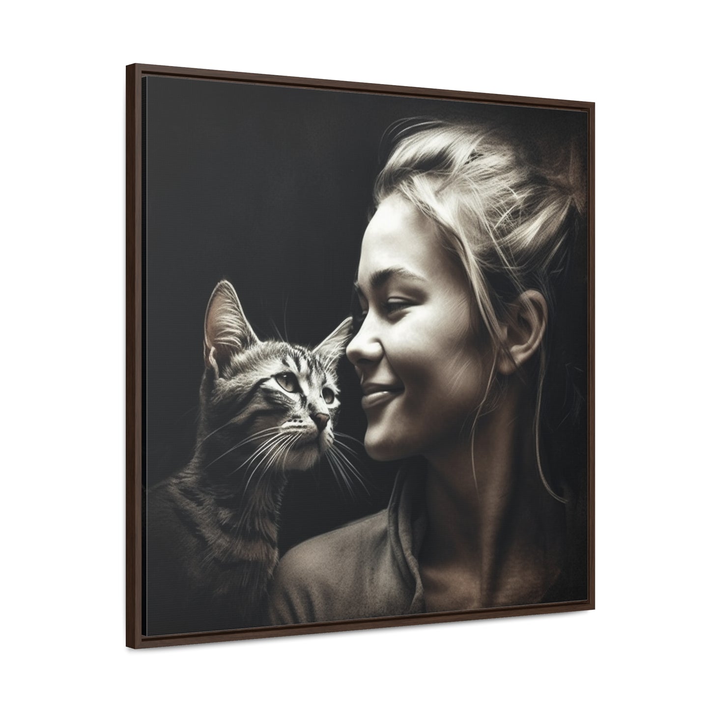 Cat Woman 31, Gallery Canvas Wraps, Square Frame