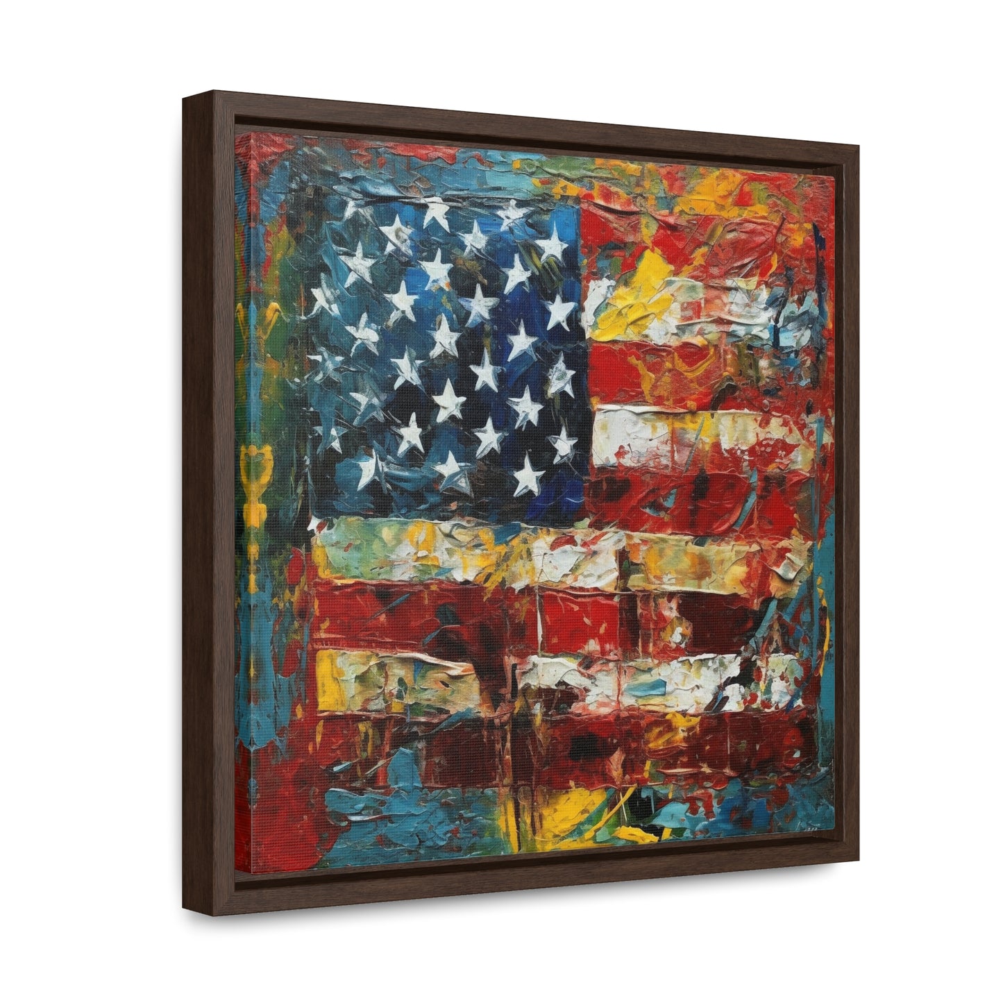 USA 14, Gallery Canvas Wraps, Square Frame