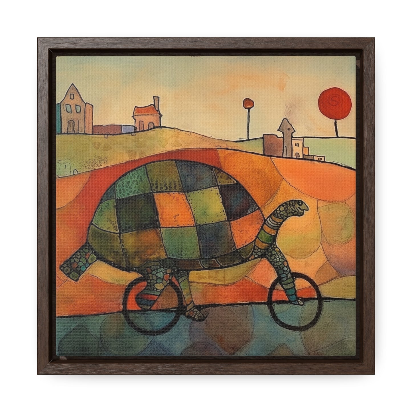 Turtle 5, Gallery Canvas Wraps, Square Frame