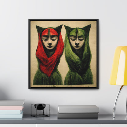 Cat Woman 5, Valentinii, Gallery Canvas Wraps, Square Frame