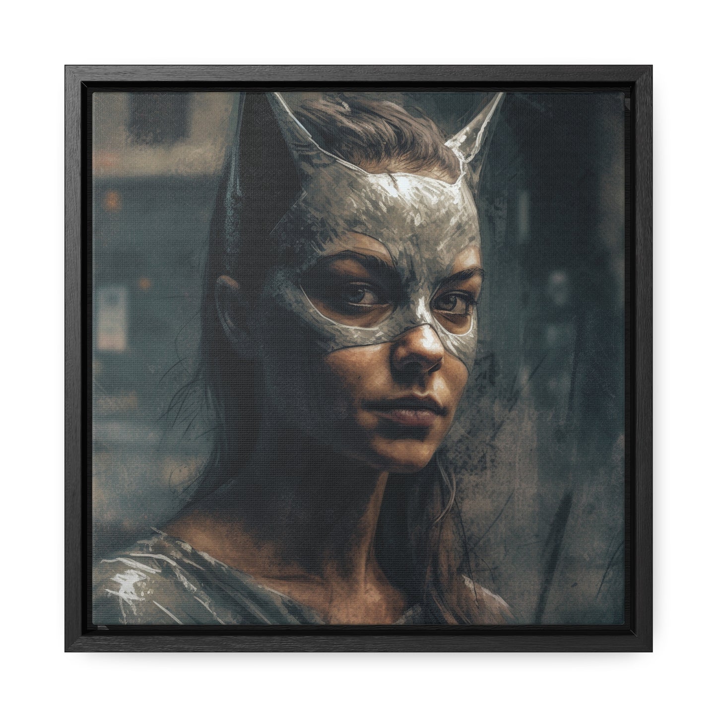 Cat Woman 23, Gallery Canvas Wraps, Square Frame