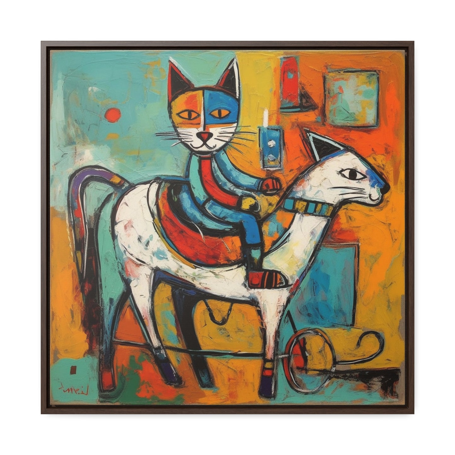 Cat 111, Gallery Canvas Wraps, Square Frame