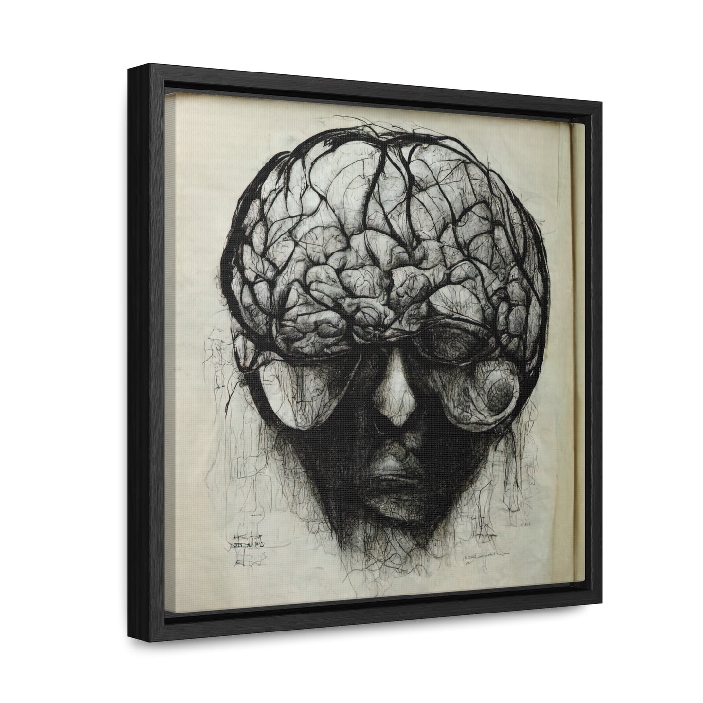 Brain 45, Valentinii, Gallery Canvas Wraps, Square Frame