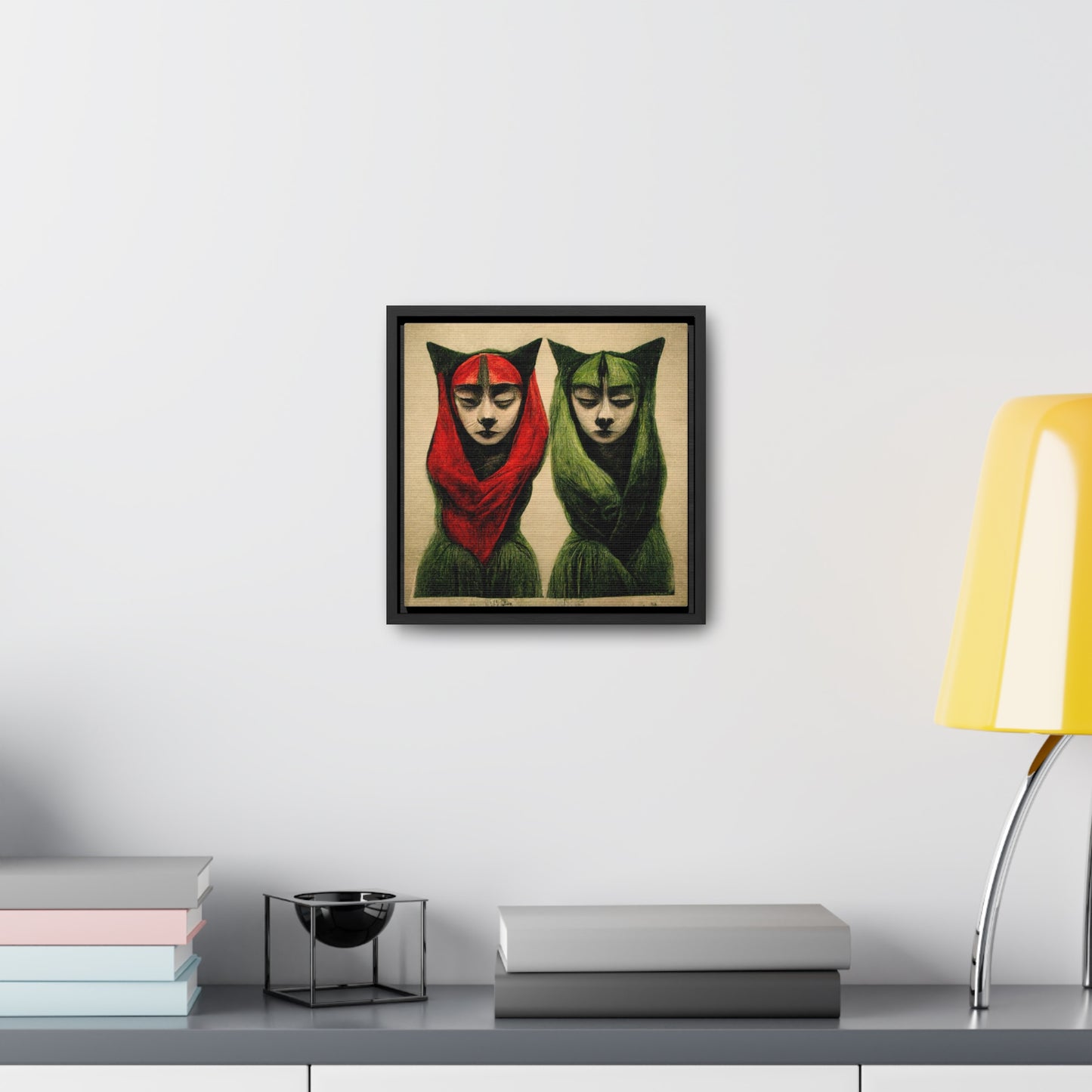 Cat Woman 5, Valentinii, Gallery Canvas Wraps, Square Frame