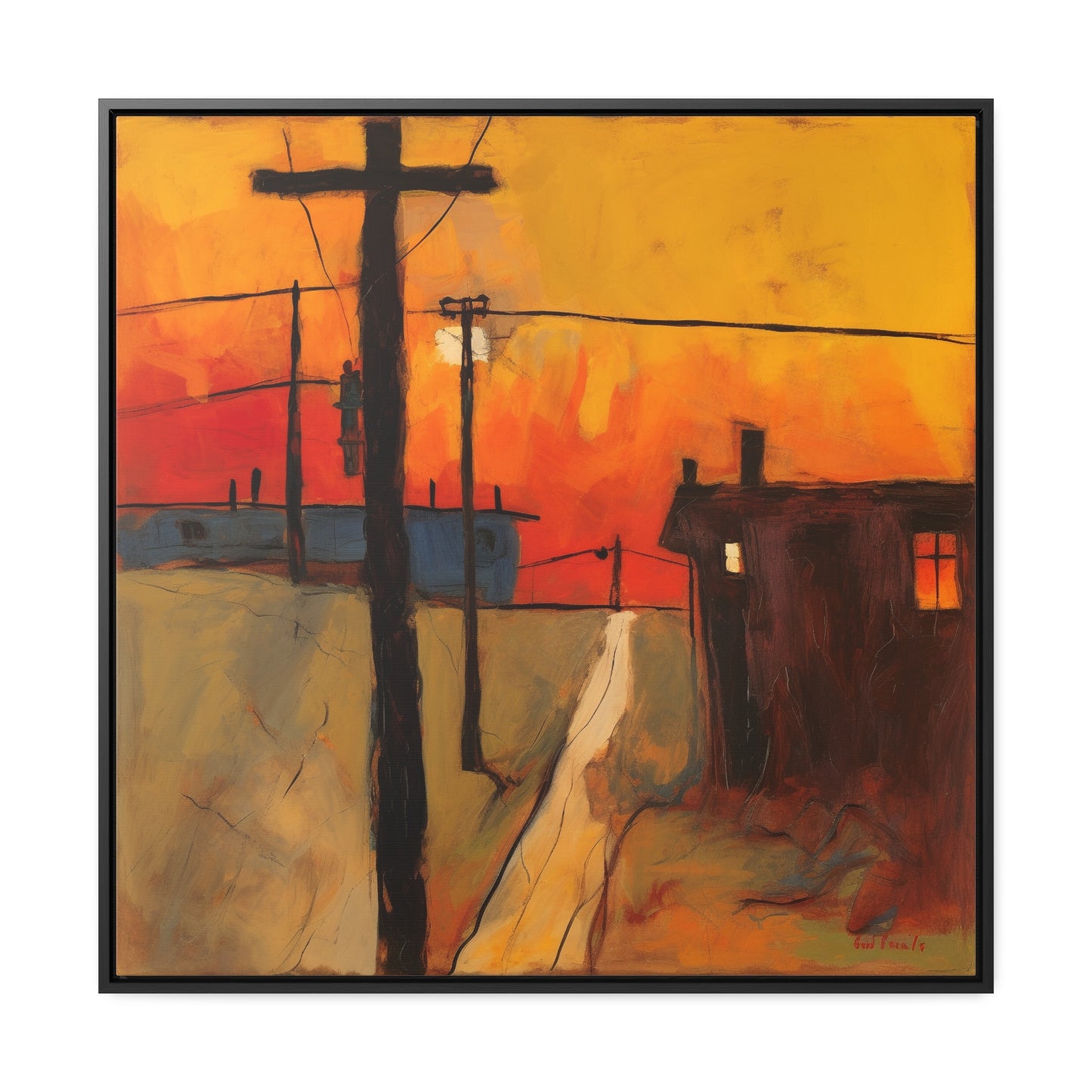 Land of the Sun 71, Valentinii, Gallery Canvas Wraps, Square Frame