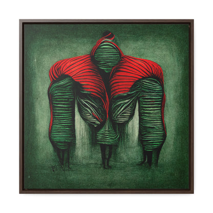 Loneliness Green Red 5, Valentinii, Gallery Canvas Wraps, Square Frame