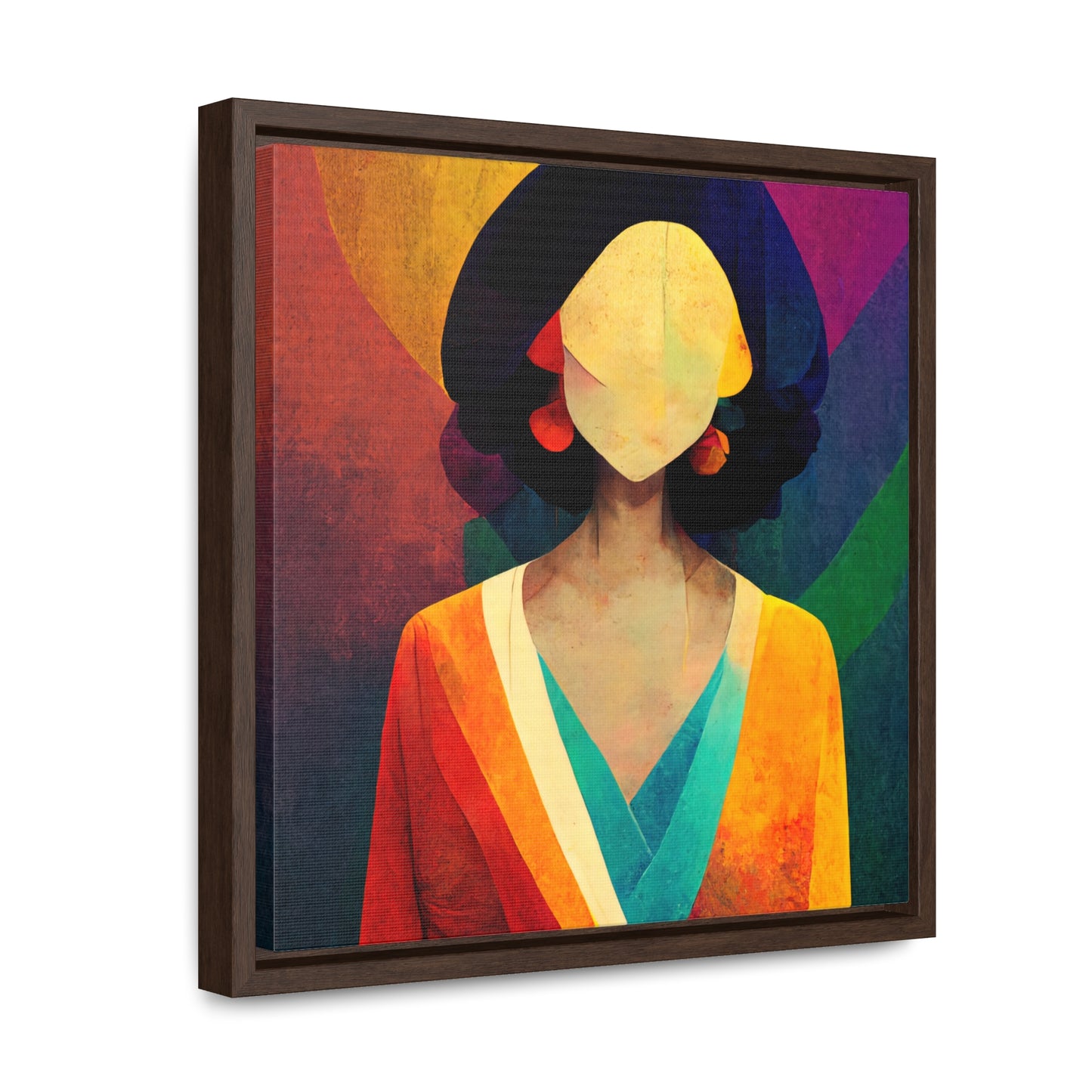 Lady's faces, Valentinii, Gallery Canvas Wraps, Square Frame