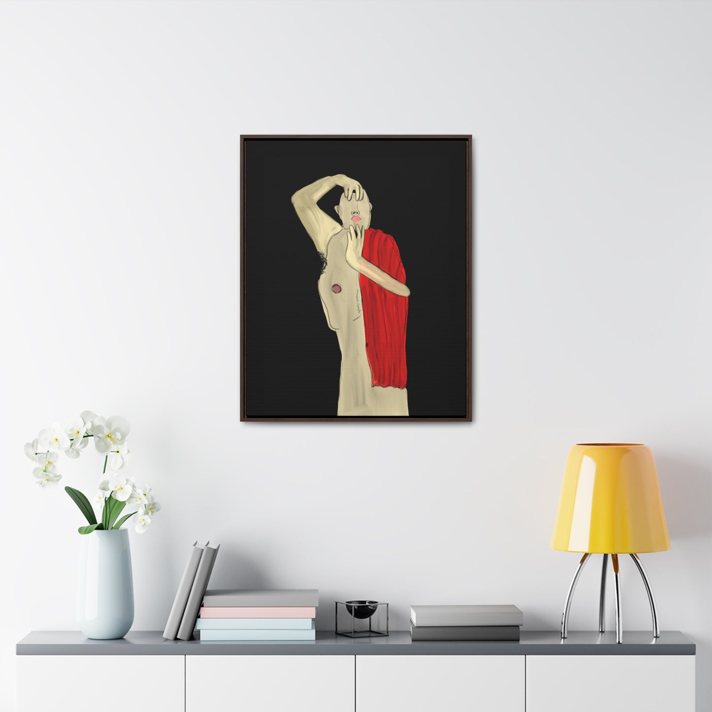 Unmasking Despair, Original Eduard Pavel, Gallery Canvas Wraps, Vertical Frame