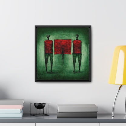 Loneliness Green Red 14, Valentinii, Gallery Canvas Wraps, Square Frame