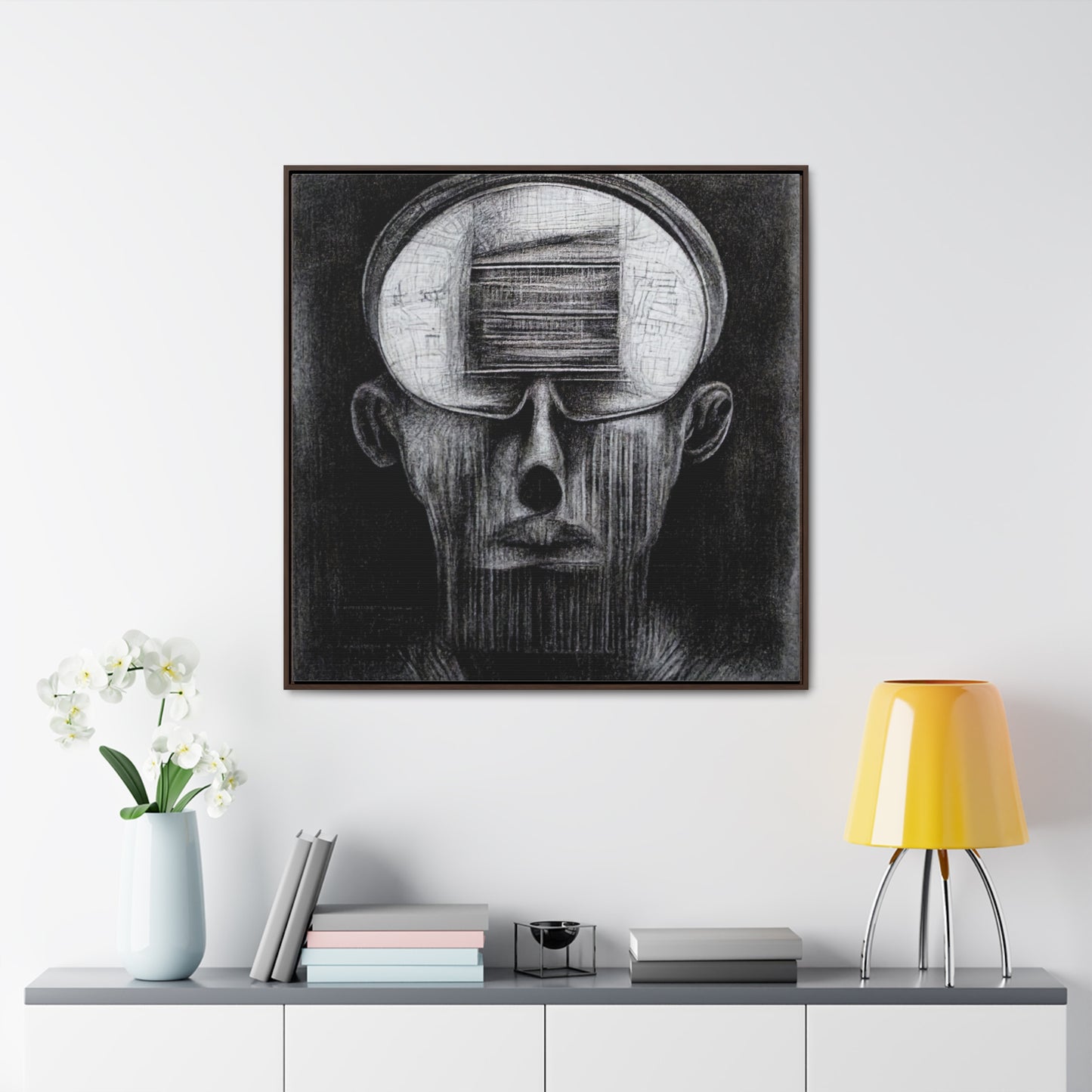 Brain 48, Valentinii, Gallery Canvas Wraps, Square Frame