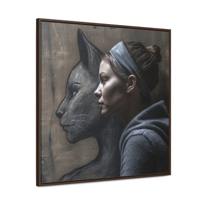 Cat Woman 16, Gallery Canvas Wraps, Square Frame