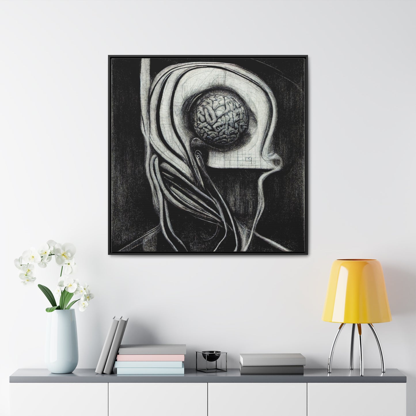 Brain 23, Valentinii, Gallery Canvas Wraps, Square Frame