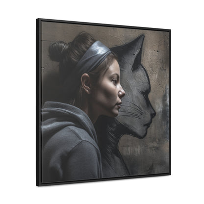 Cat Woman 26, Gallery Canvas Wraps, Square Frame