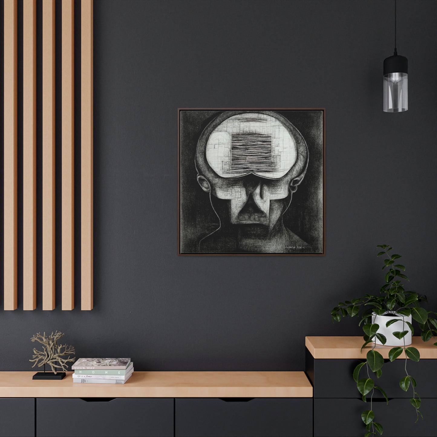 Brain 58, Valentinii, Gallery Canvas Wraps, Square Frame