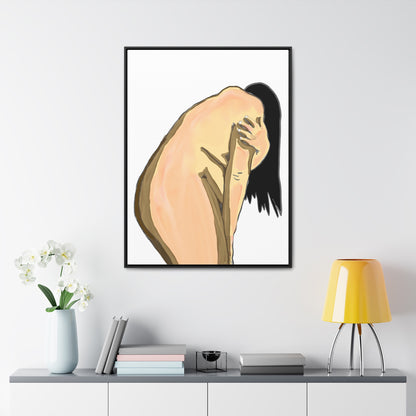 Sorrowful Woman, Original Eduard Pavel, Gallery Canvas Wraps, Vertical Frame