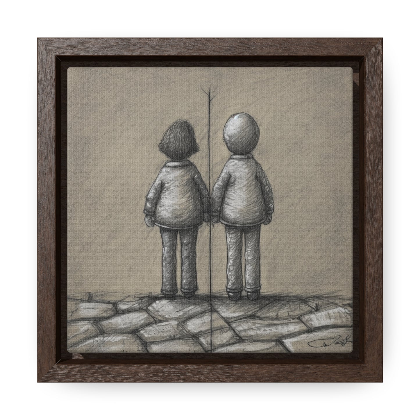 The Courage of Vulnerability 6, Valentinii, Gallery Canvas Wraps, Square Frame