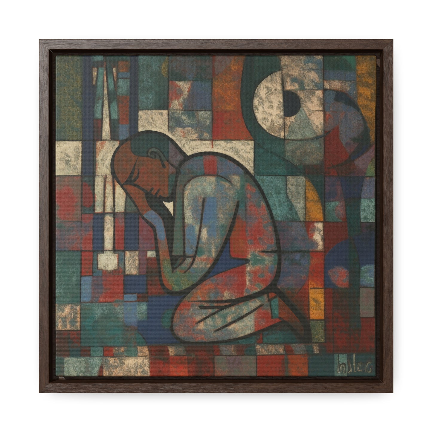 Sad Man 9, Gallery Canvas Wraps, Square Frame