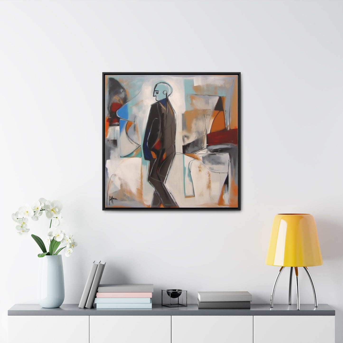 Sad Man 15, Valentinii, Gallery Canvas Wraps, Square Frame