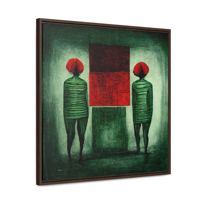 Loneliness Green Red 10, Valentinii, Gallery Canvas Wraps, Square Frame