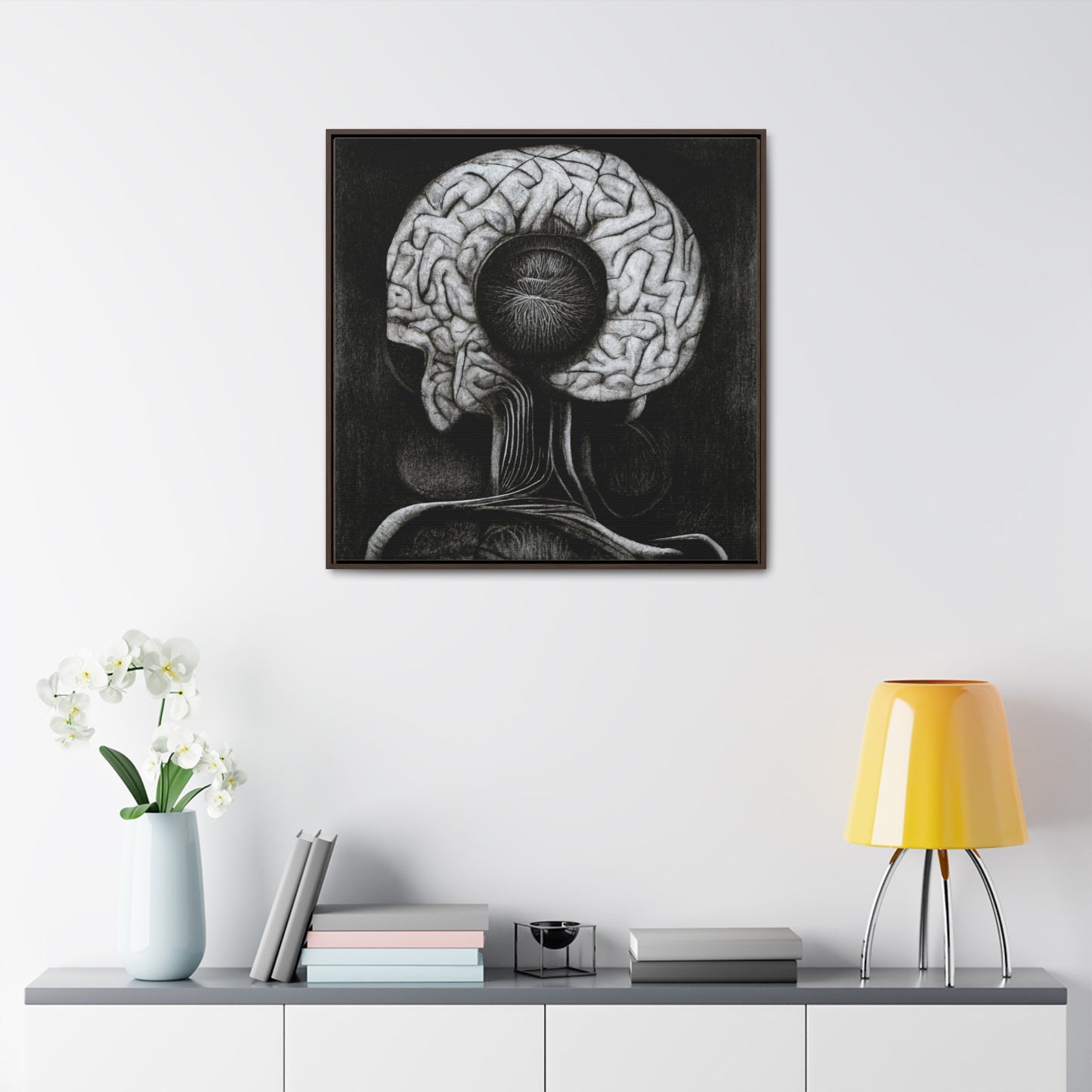 Brain 40, Valentinii, Gallery Canvas Wraps, Square Frame