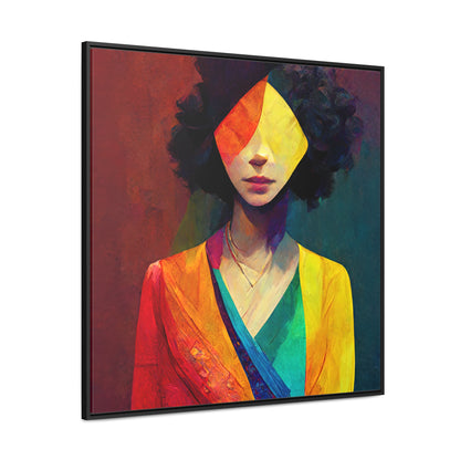 Lady's faces 18, Valentinii, Gallery Canvas Wraps, Square Frame