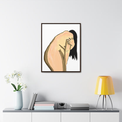 Sorrowful Woman, Original Eduard Pavel, Gallery Canvas Wraps, Vertical Frame