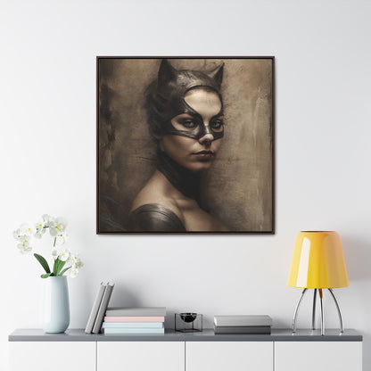 Cat Woman 18, Gallery Canvas Wraps, Square Frame