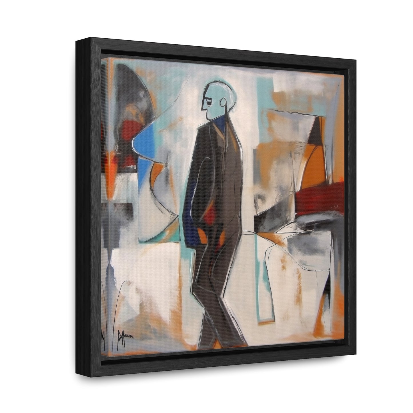 Sad Man 15, Valentinii, Gallery Canvas Wraps, Square Frame