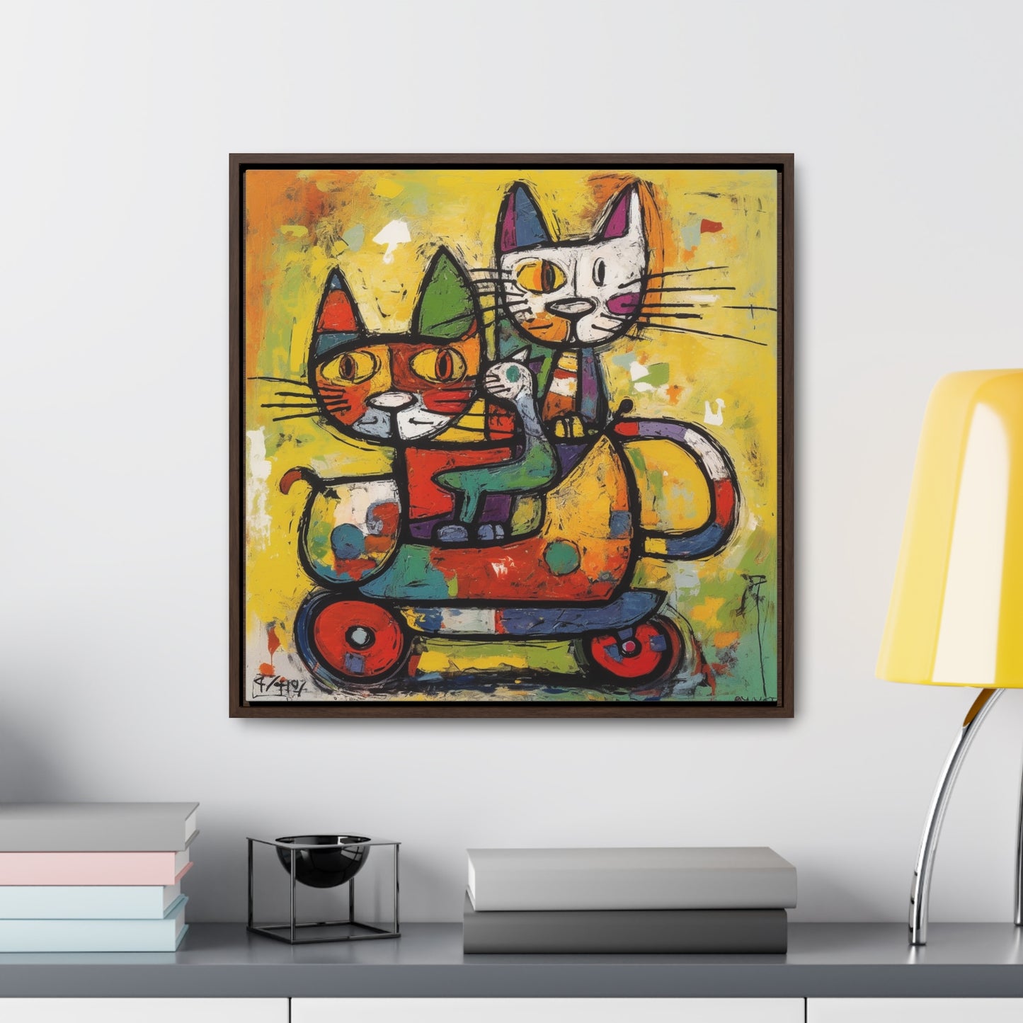 Cat 142, Gallery Canvas Wraps, Square Frame