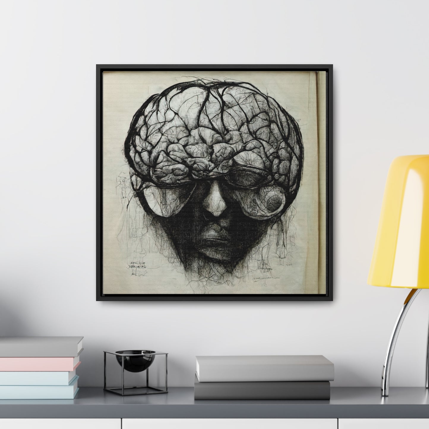 Brain 45, Valentinii, Gallery Canvas Wraps, Square Frame