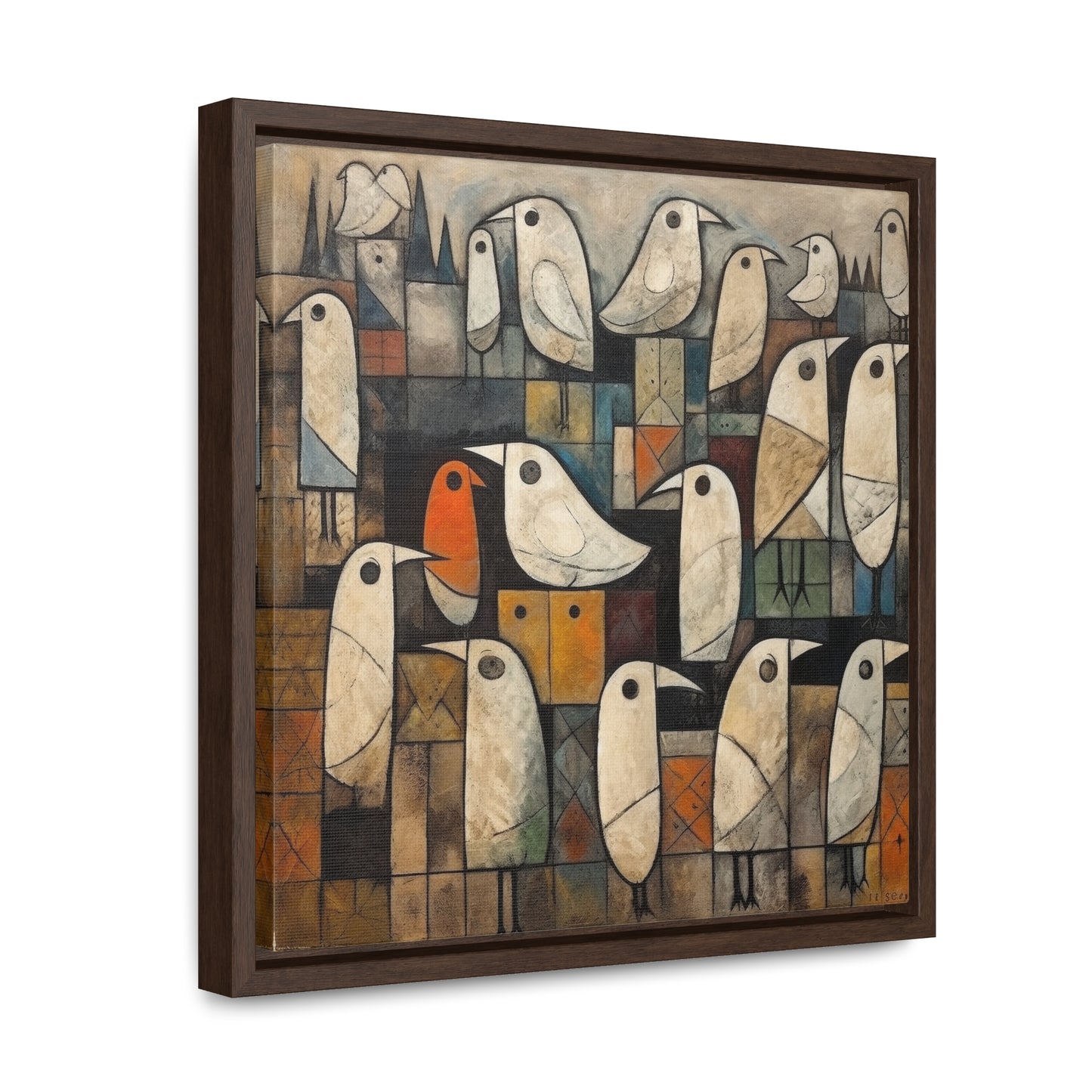 Bird 12, Gallery Canvas Wraps, Square Frame