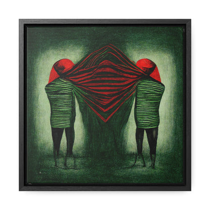 Loneliness Green Red 12, Valentinii, Gallery Canvas Wraps, Square Frame