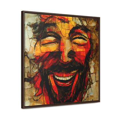 Jesus smiling, Valentinii, Gallery Canvas Wraps, Square Frame