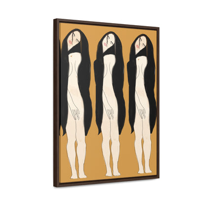 Woman in Black Veil, Original Eduard Pavel, Gallery Canvas Wraps, Vertical Frame