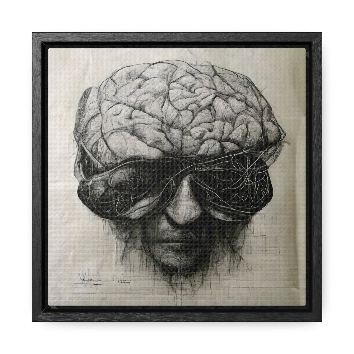 Brain 44, Valentinii, Gallery Canvas Wraps, Square Frame