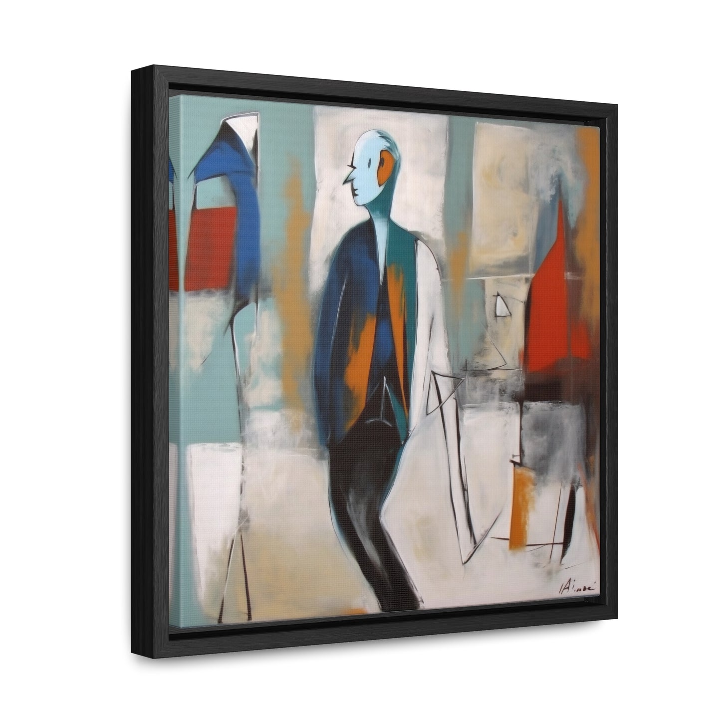 Sad Man 19, Gallery Canvas Wraps, Square Frame