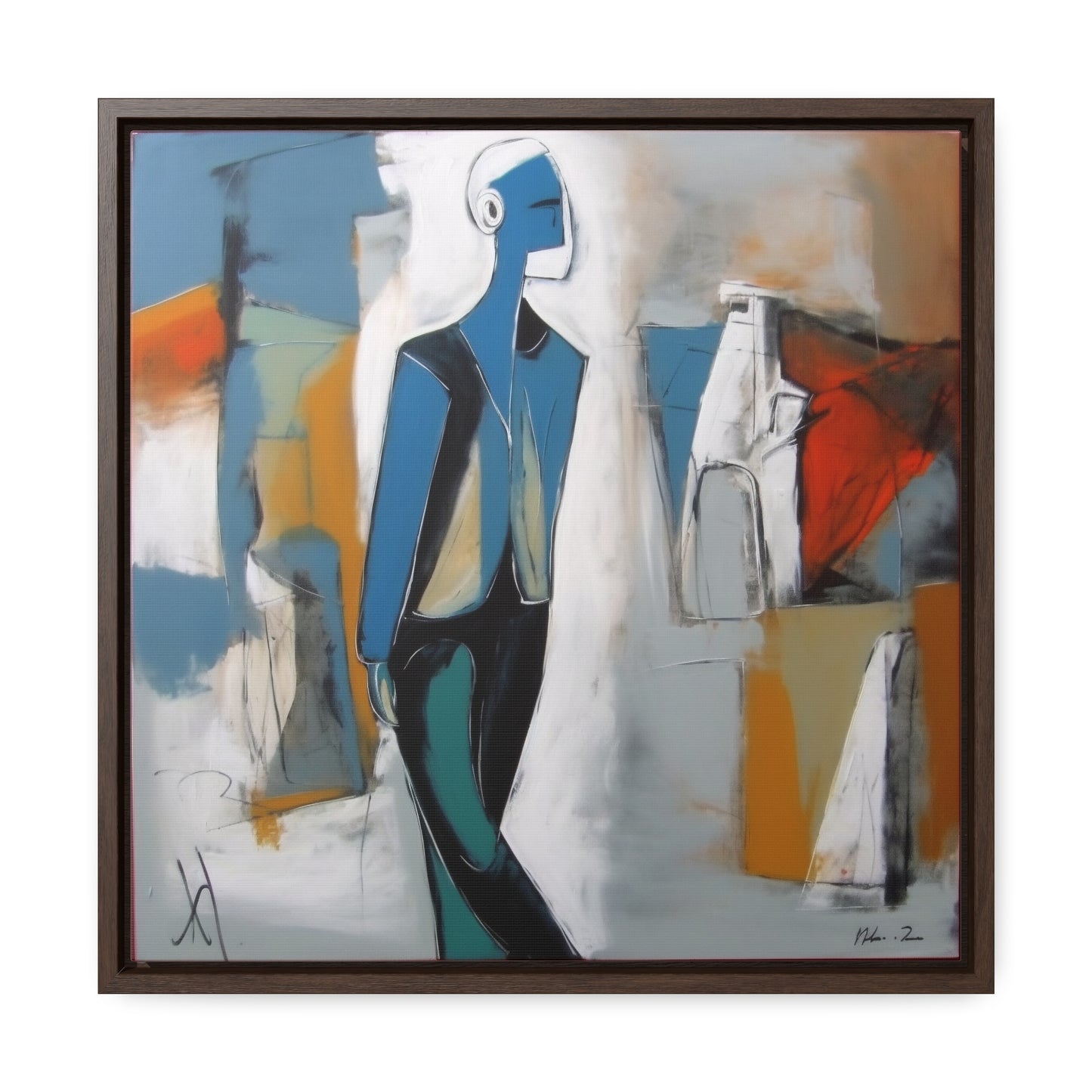 Sad Man 28, Valentinii, Gallery Canvas Wraps, Square Frame