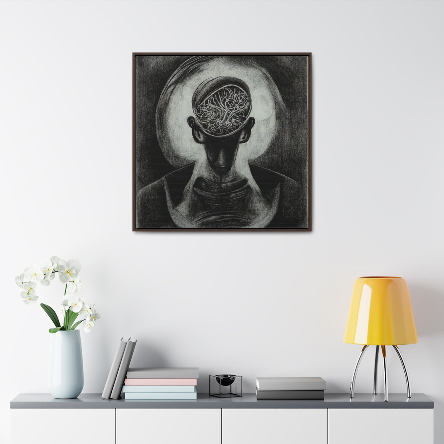 Brain, Valentinii, Gallery Canvas Wraps, Square Frame