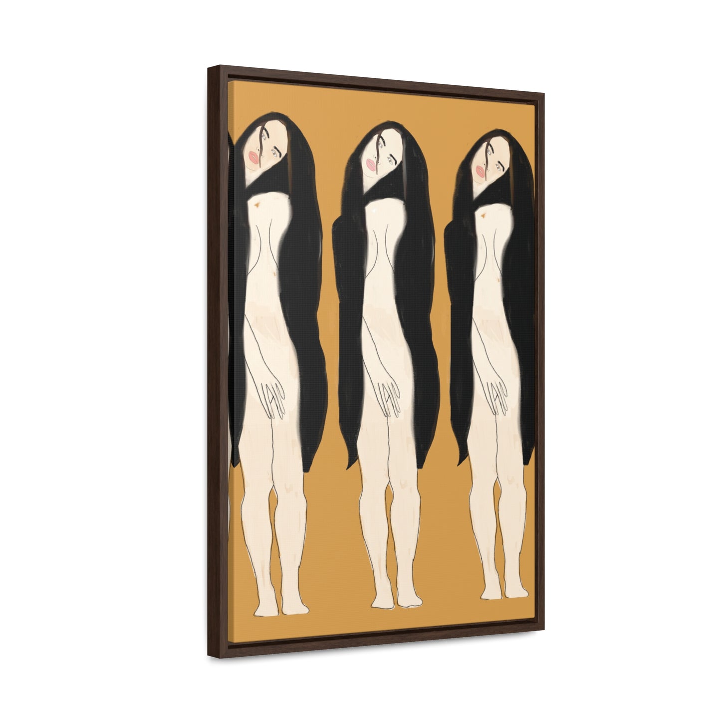 Woman in Black Veil, Original Eduard Pavel, Gallery Canvas Wraps, Vertical Frame