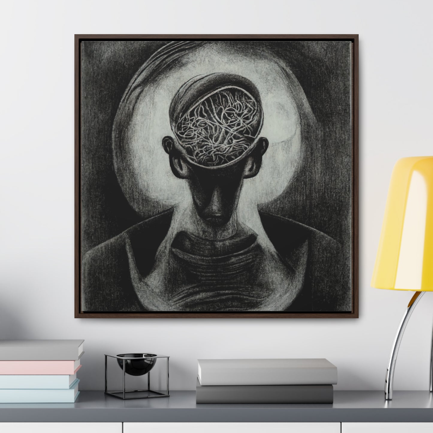 Brain, Valentinii, Gallery Canvas Wraps, Square Frame