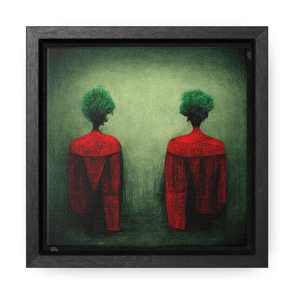 Loneliness Green Red 28, Valentinii, Gallery Canvas Wraps, Square Frame