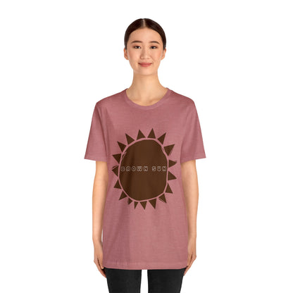 Brown Sun, Unisex Jersey Short Sleeve Tee