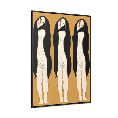 Woman in Black Veil, Original Eduard Pavel, Gallery Canvas Wraps, Vertical Frame