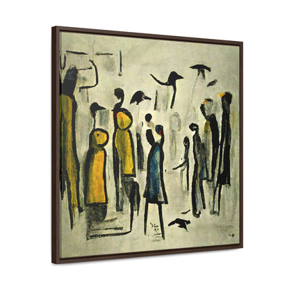 People and Birds 2, Valentinii, Gallery Canvas Wraps, Square Frame